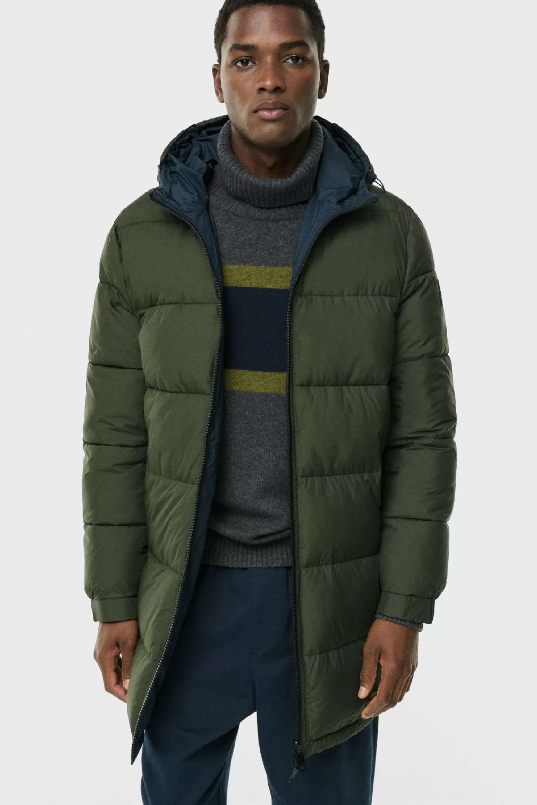 Online ABRIGO VINTAGE REVERSIBLE VERDE Hombre Abrigos y Chaquetas